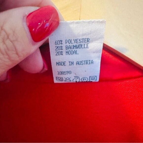 Vintage Red & White Striped Track Jacket Cospo Women’s Medium Oversized Dolman - Picture 7 of 11